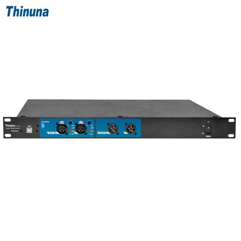 Thinuna DT-22R 2路DANTE机柜式接口箱音响设备套装