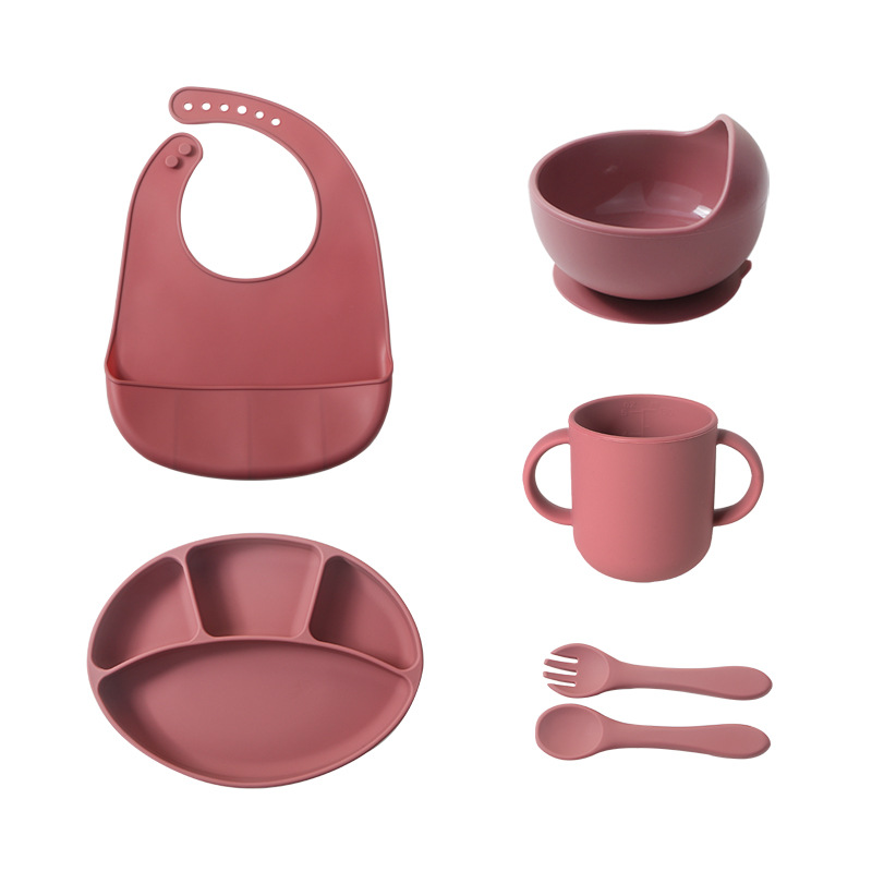 스플릿 플레이트와 더블 컵 + 레드 5 장 세트