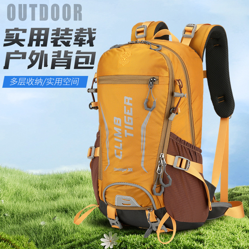 Cross-Border Large-Capacity Outdoor Mountaineering Bag, Multi-Functional Hiking and Cycling Backpack, Waterproof Camping and Climbing Backpack