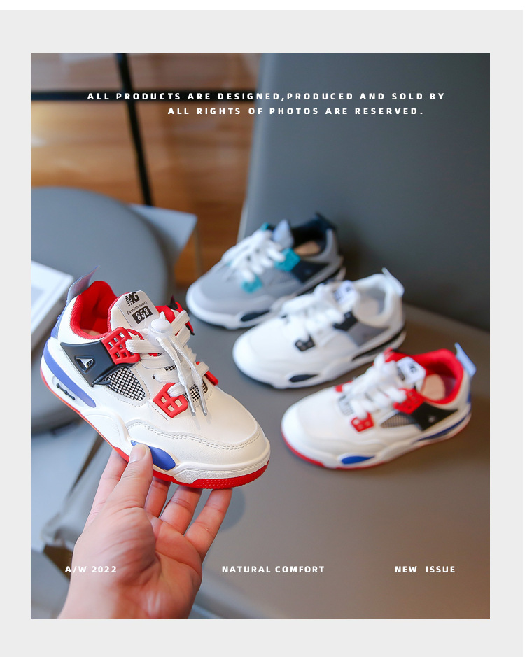 Sport 2023 Herbst Neue Koreanische Ausgabe kinder Laufschuhe Leder Modische Mittlere und Große Jungen_voghion.com