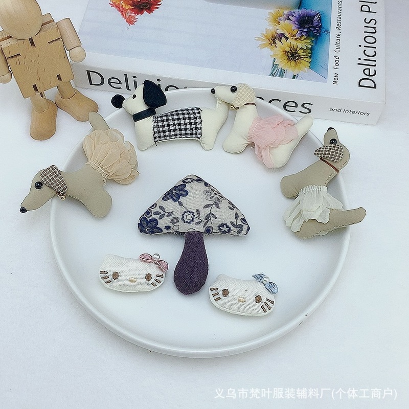 韩系卡通手工充棉卡通头饰品发饰发圈配件装饰品衣服服装辅料配饰|undefined