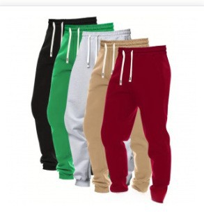 Pantalones Deportivos 2D de Color Liso para Hombre de Poliéster, Ligeramente Elásticos, para Deportes Urbanos