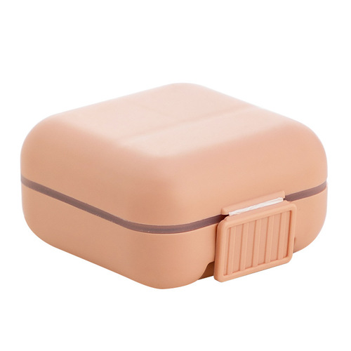 Desktop sealed medicine storage box with lid, portable medicine box, mini plastic multi-function partitioned storage box