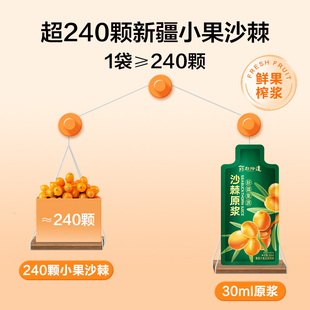 Sea Buckthorn Puree Fresh Fruit Raw Squeezed Sea Buckthorn Juice High Vc Small Oil Fruit Xinjiang Fruit Source Drink Juice