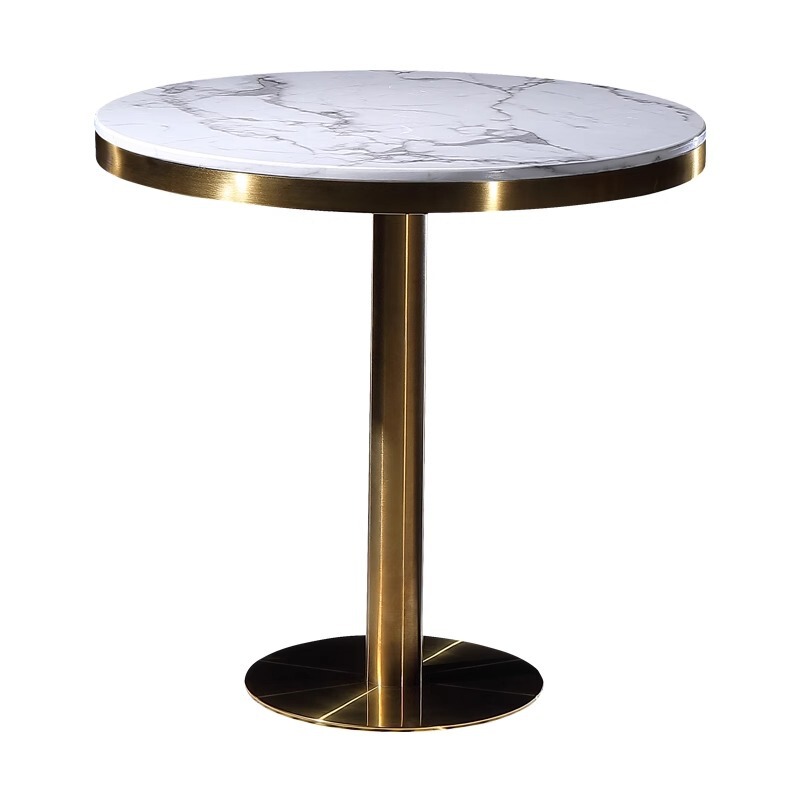 Marble Slate Accessible Luxury Simple Small Round Table Balcony Leisure Reception Negotiation Table and Chair Combination ins Style Coffee Table