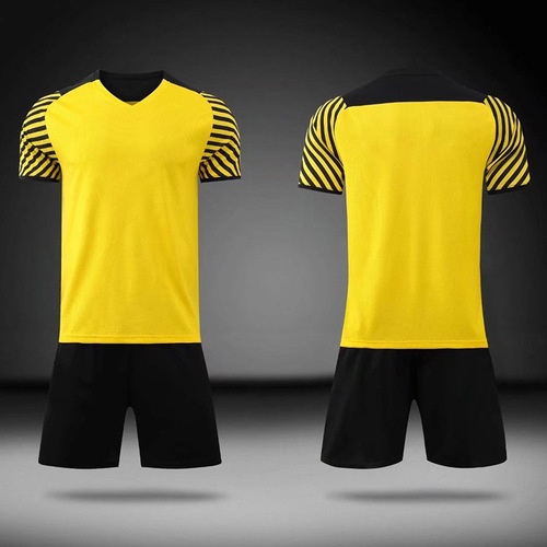  New Football Uniform Set Men's Competition Training Team Apparel Printed Student Sports Short Sleeve Football Shirt