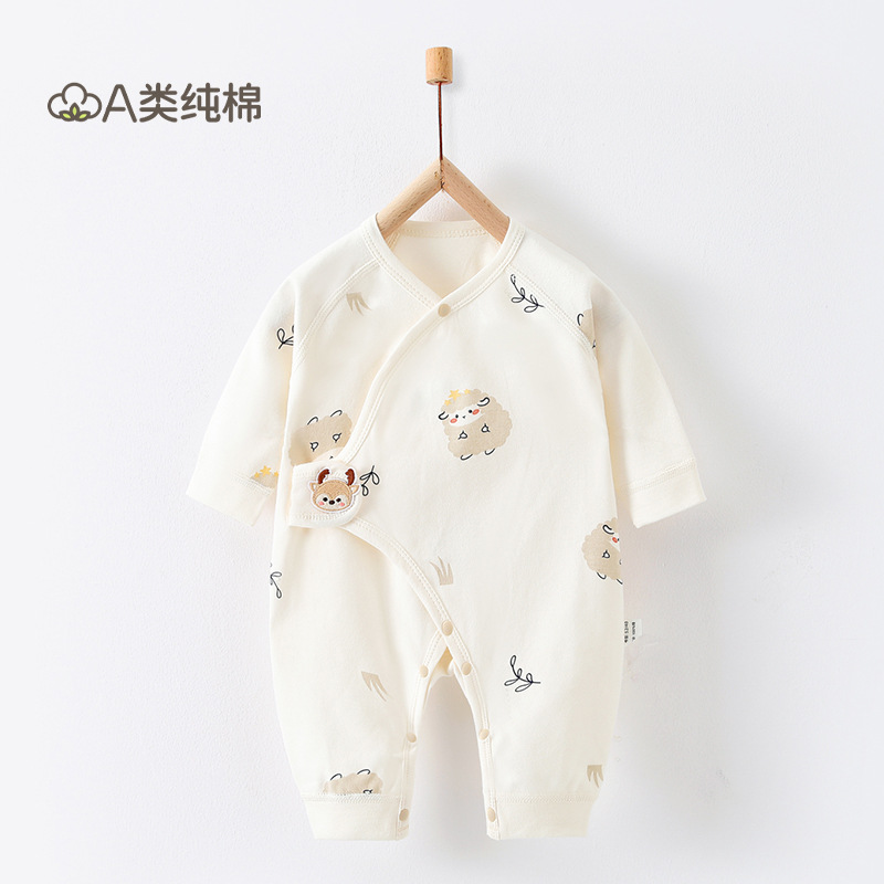 Ropa de bebé de algodón de clase A Ropa de bebé Anyang Ropa para niños Traje de rastreo Meneses pequeños Traje de otoño para bebés y niños pequeños Traje de una pieza