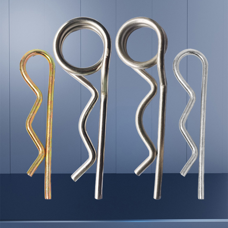 德标弹性开口销 B型销R形销子 丝粗2.0 发夹销 弹簧销子2*14*42