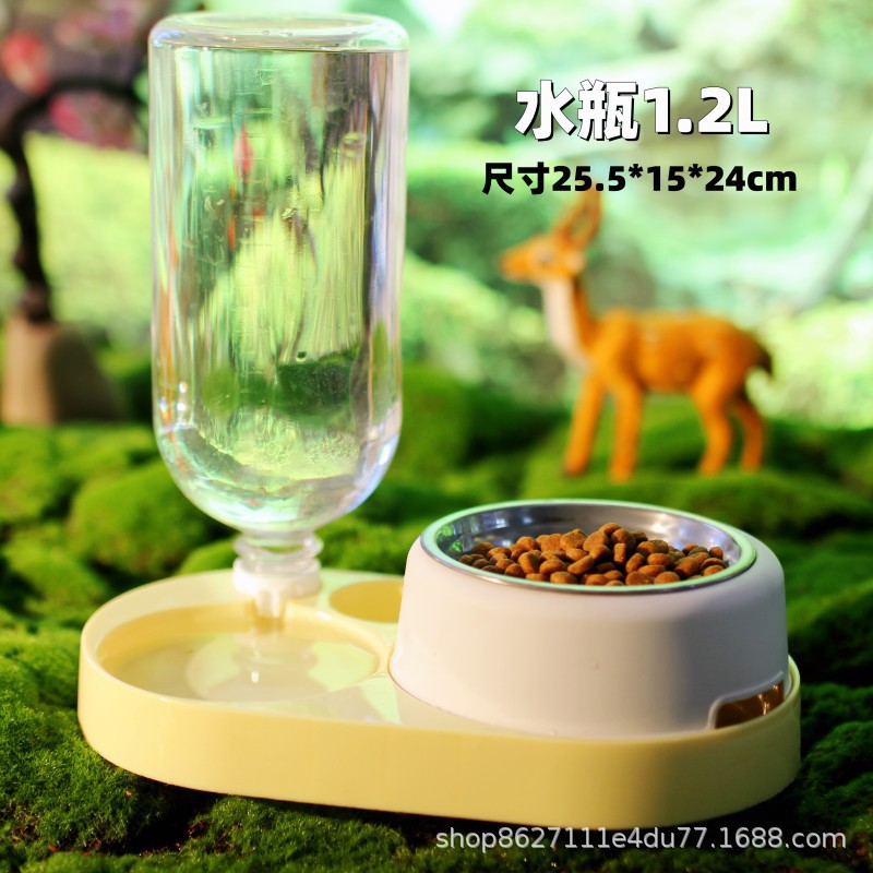 노란색 슬로푸드 + 식수 1.2L + 스낵 공간 + 밥그릇 + 철그릇