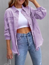 E 90731 Oversized Denim Jacket Women ���ɴ�ɫţ������ ��