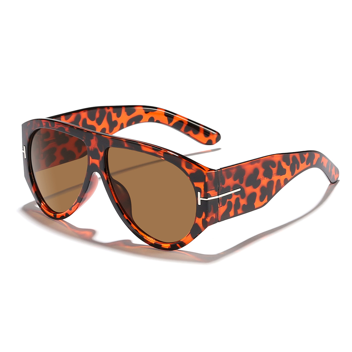 2024 nuevo espejo de sapo de marco grande en forma de T transfronterizo, película marina europea y americana, personalidad masculina y femenina, gafas de sol al aire libre de tendencia