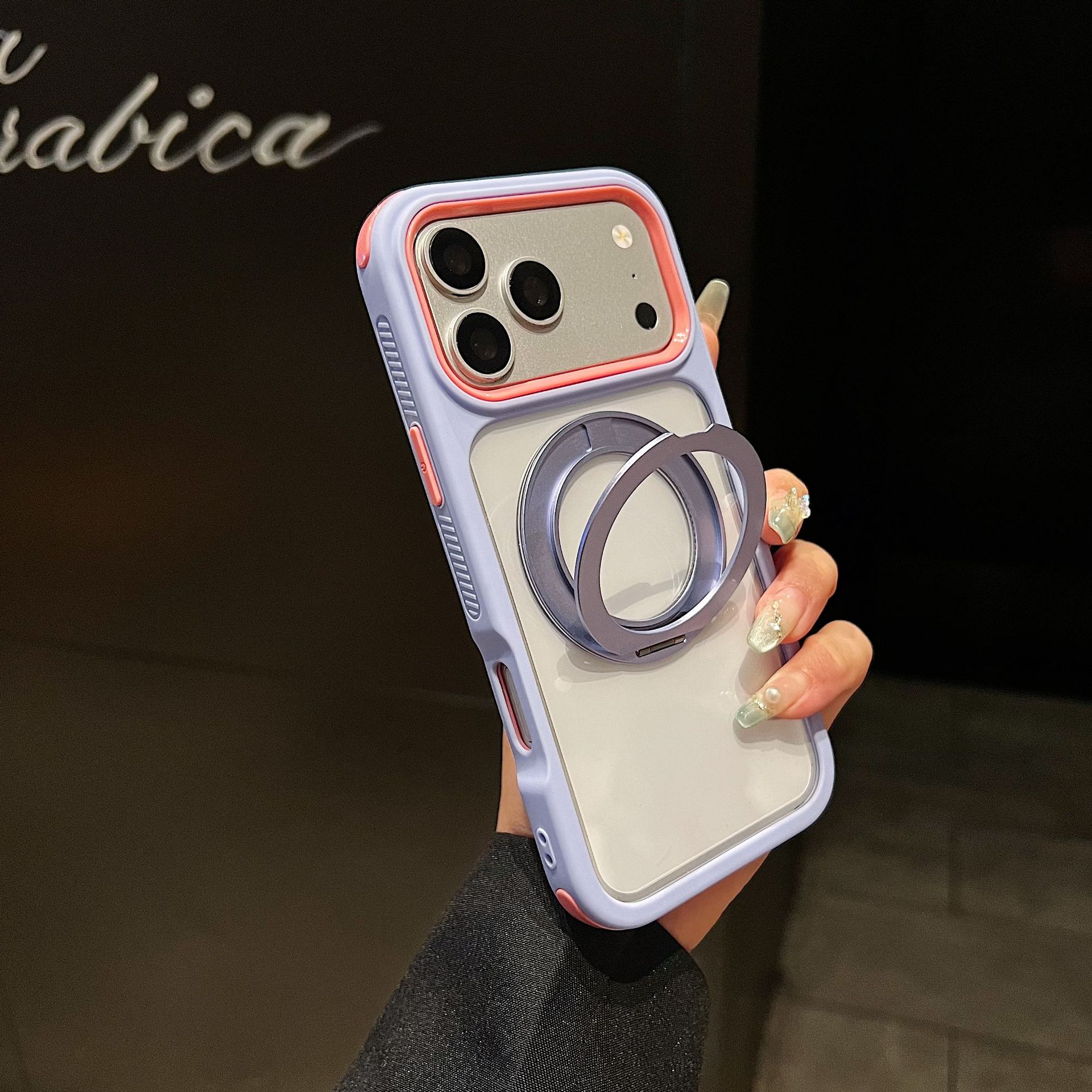 Funda con Soporte Magnético para iPhone 18 Pro Max PC Giratoria 360 Grados Anticaídas