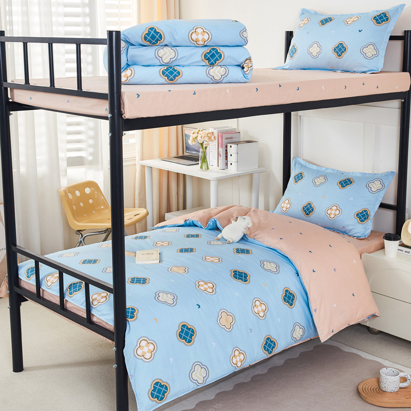 Nuevo conjunto de tres piezas de algodón para estudiantes dormitorios de seis piezas de algodón para estudiantes dormitorios de cama al por mayor