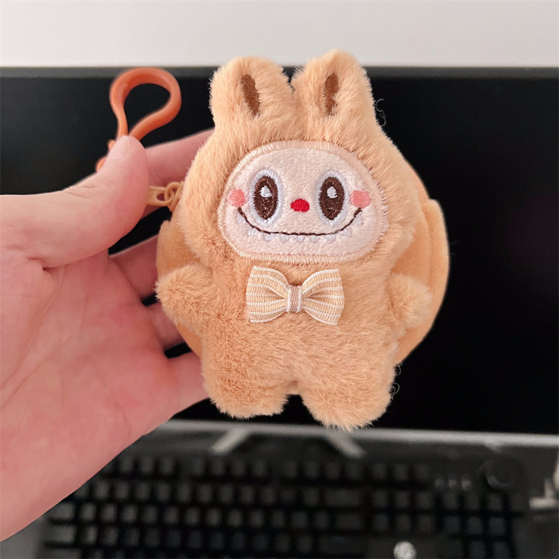 かわいいラブブ小銭入れ、国境を越えた人気の丸型ヘッドフォンバッグ、ポータブル、ミニバッグ、吊り下げ可能|undefined