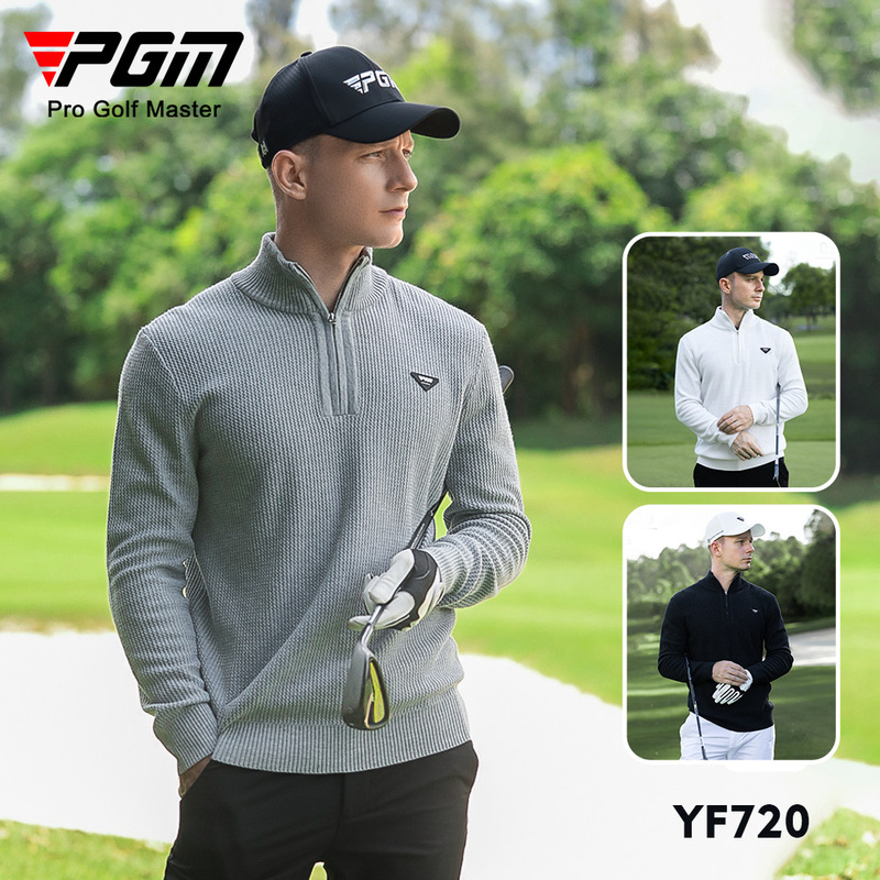 Pgm Golf Clothing Men's Knitwear Warm and Skin-Friendly Woolen Top Autumn and Winter Sports Stand-Up Collar Knitwear Pgm Golf Clothing Men's Knitwear Warm and Skin-Friendly Woolen Top Autumn and Winter Sports Stand-Up Collar Knitwear