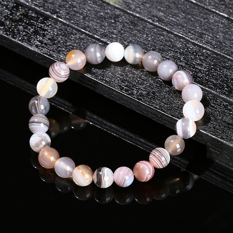jingzhou jewelry 3a natural gray persian gulf agate bracelet stripe sardonyx agate fashion simple hand jewelry wholesale