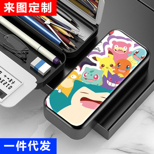 Pokemon Pikachu Multifunctional Student Stationery Case Glasses Storage Box Pencil Case Large Capacity Wholesale