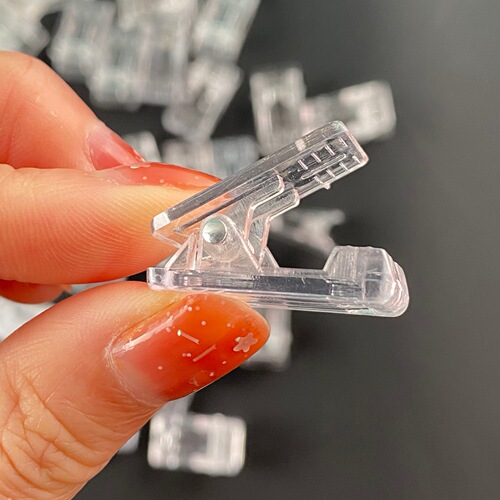 Acrylic transparent clip, small fresh DIY plastic clip, sealing clip, bill account clip, round hole storage clip