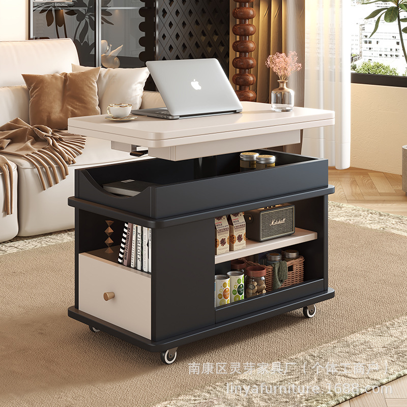 B 블랙 + 화이트 (높이 조절 접이식 데스크탑) 전체 원목 친환경 합판