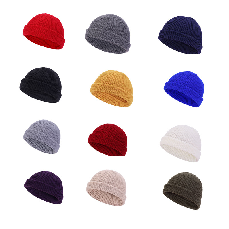 Guapi Short Cold Dome Street Knitted Hat High Elasticity_voghion.com