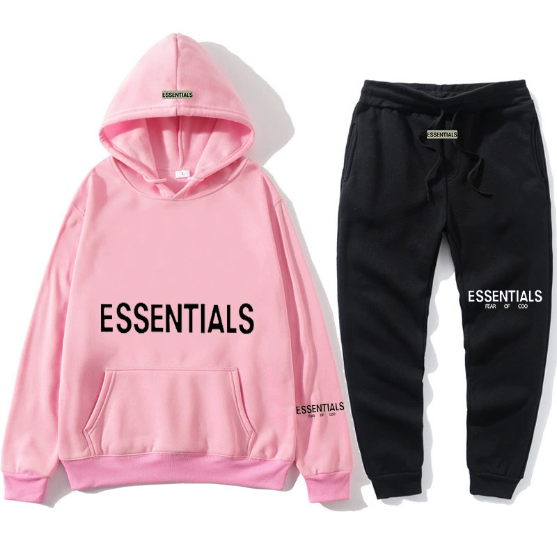 FEAR OF GOD двухниточный Essentials модный брендовый костюм на груди с логотипом, принтом супа, мужской и женский свитер с капюшоном, футболка