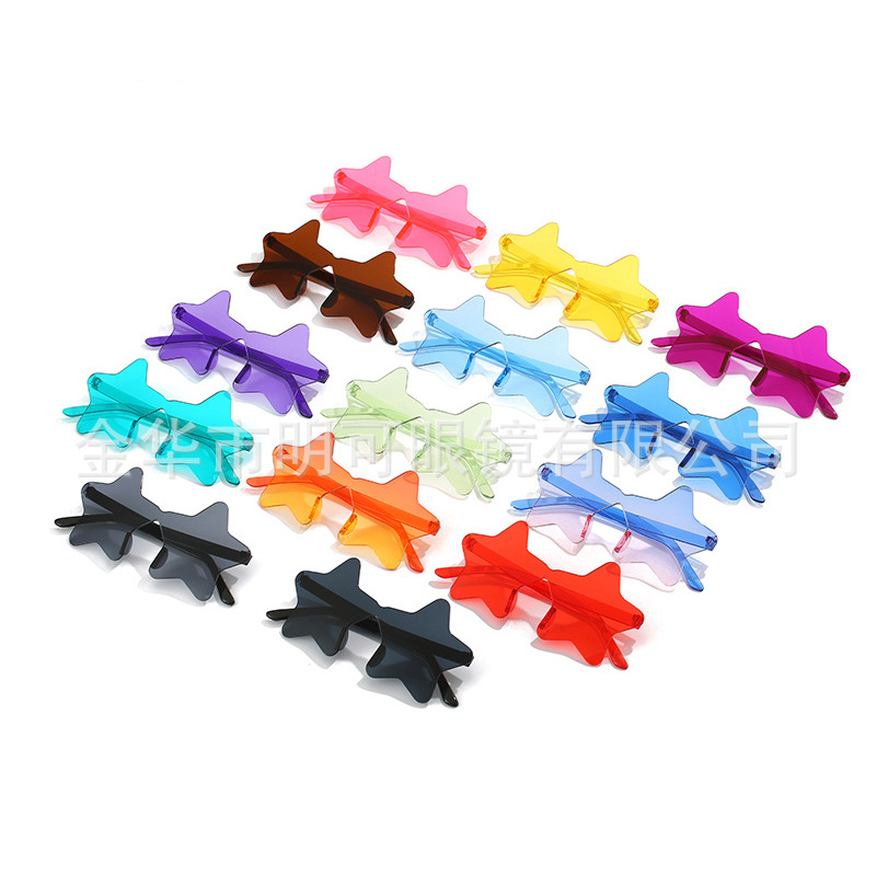 Gafas de Sol Sin Marco con Forma de Estrella de Plástico ABS para Fiestas