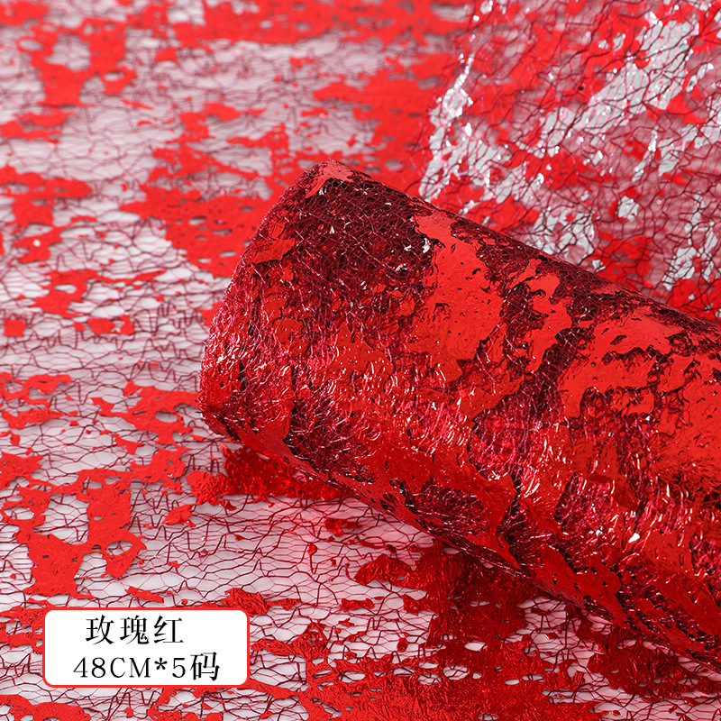 Qixi día de San Valentín papel de oro flor empaquetado ramo diy florista de algodón hecho a mano material floral al por mayor