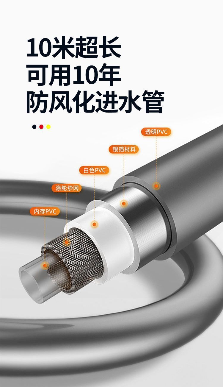 Wireless high-pressure car wash water gun, household car washer, rechargeable gun, portable high-power lithium battery, six-in-one 10m hose