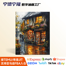 风景数字油画源头工厂跨境电商一件代发d制代贴外贸大批量出口