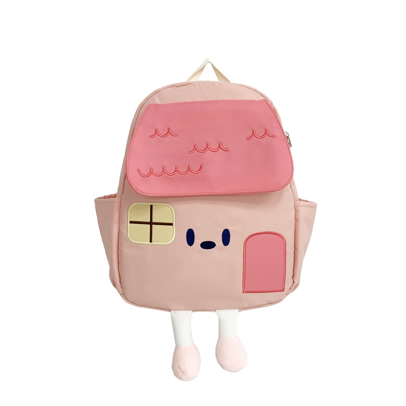 Mochila de dibujos animados para niños y niñas encantadora casa pequeña mochila escolar para estudiantes de jardín de infantes 2024 nuevo comercio exterior mochila infantil