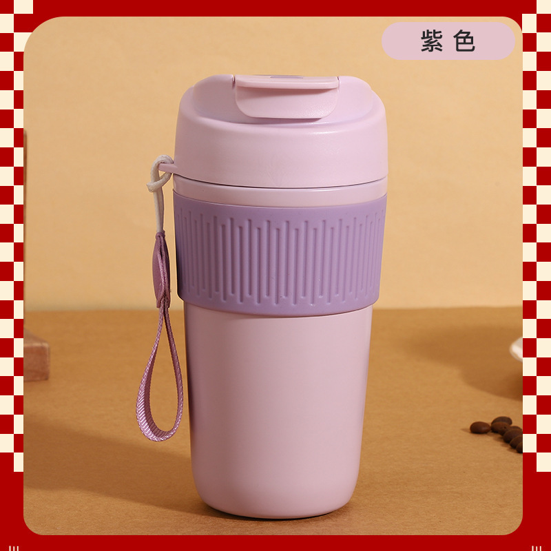 新商品304ステンレス保温カップ高颜値シンプルダブルコーヒーカップ|undefined