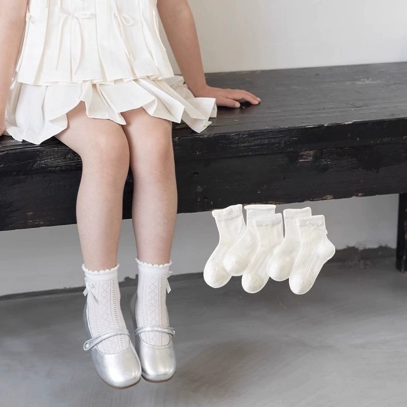 Summer thin children's white socks girl's