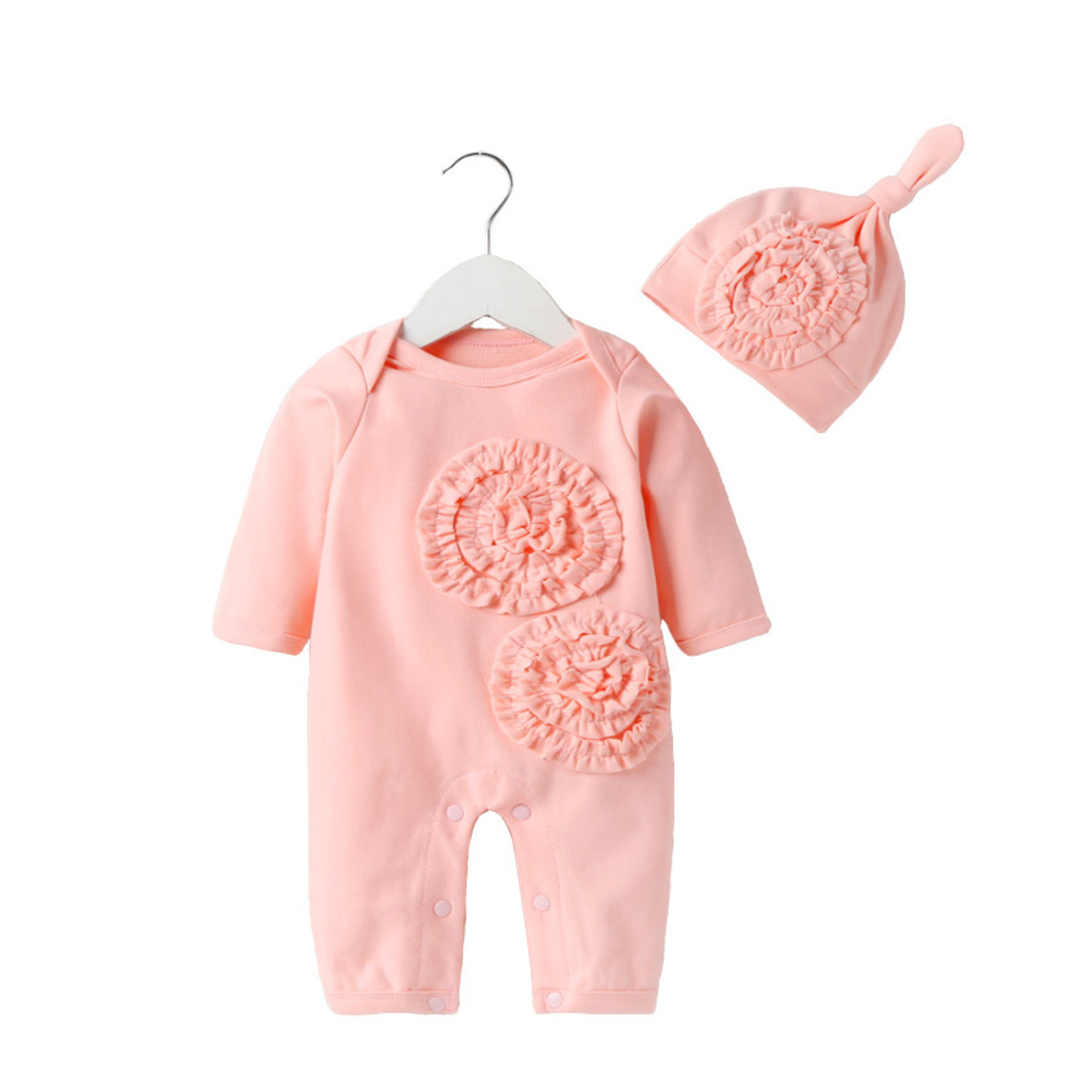 Ropa de pedo de manga larga, tesoro femenino, tipo de bebé, estilo de primavera y otoño de algodón puro, estilo de princesa, mampara roja, bebé de un año, uso externo