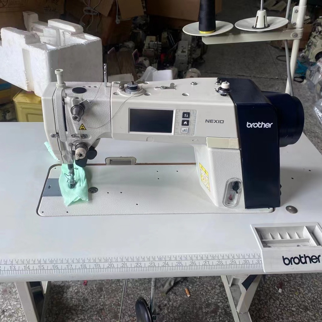 Máquina de coser industrial de cama plana Brother S7300A japonesa, nueva, de marca, al por mayor, de bajo consumo y eficiente.