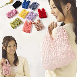 日韩新款魔术伸缩包女潮网红泡泡褶皱包超大容量多用途环保购物袋