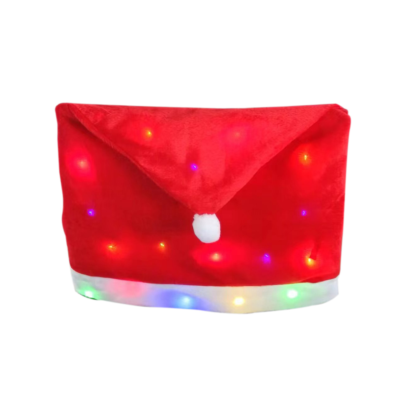 2024 transfronterizo nuevo estilo de silla luminosa de Navidad cubierta de lámpara luminosa cubierta de respaldo de Santa Claus suministros de Navidad