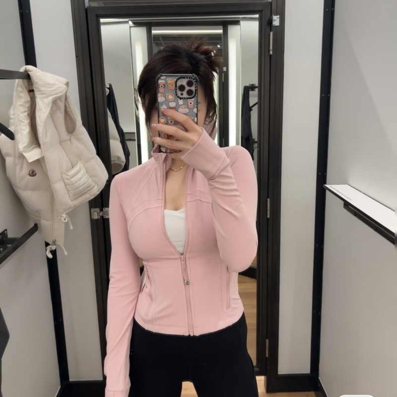Lulu Original Short Stand-Collar Jacket Define New Yoga Jacket for Women, Slim Fit, Stretchy and Shape-Enhancing