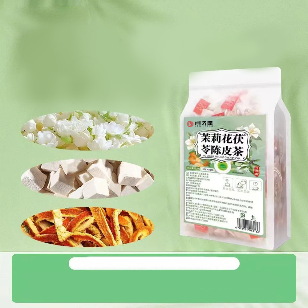 Jasmine Poria Tangerine Peel Tea 30 Teabags 5g Each Dried Floral Herbal Blend for Daily Wellness Brewing specifications