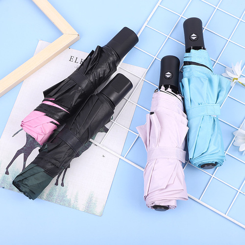 Fully automatic parasol vinyl folding sun umbrella for women, sunny or rainy, automatic umbrella with custom logo