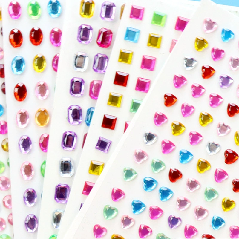 Трансграничные Детские алмазные наклейки для мобильного телефона ручной работы Творческий DIY декоративный материал акрил 3D Кристалл трехмерные алмазные наклейки