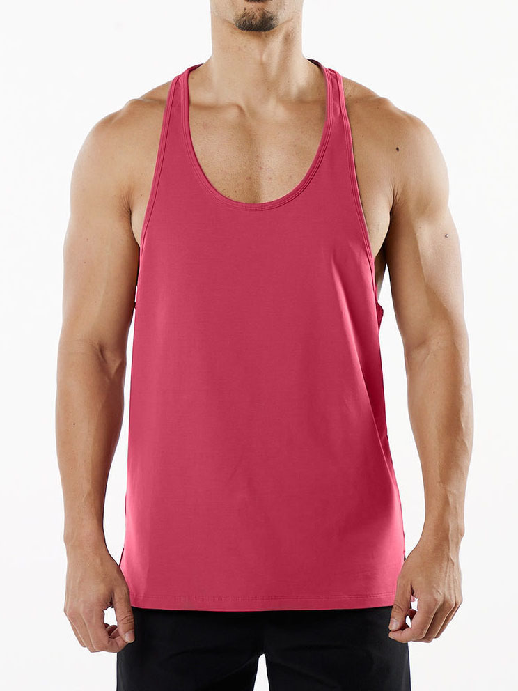 Wholesale Men's Basic Solid Color Sleeveless Men's T-shirt display picture 18