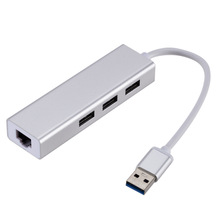 USB Ethernet with 3Port 2.0HUB RJ45 Lan Network Card Adapter