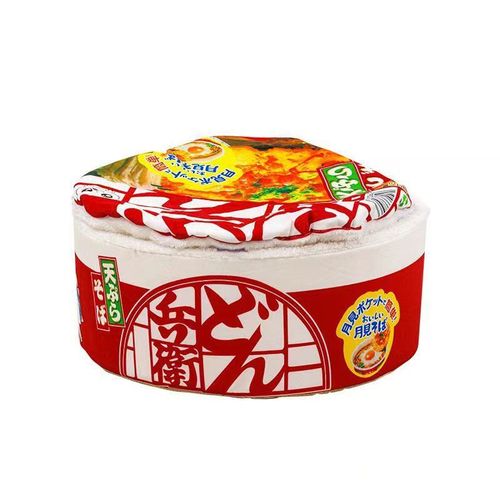Japanese-style instant noodle-shaped cat house, universal for all seasons, summer dog cooling bed, detachable round mattress house, pet cat and dog house