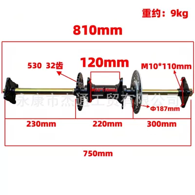 Rear Axle Rear Drive – Motorcycle frame - 150-models-with-disc-brake-disc-and-chain-disc-530-32-teeth
