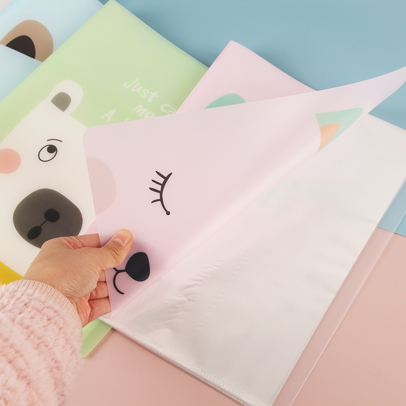 Lindo libro de archivo de dibujos animados A4 estudiante creativo carpeta jardín de infantes archivo de almacenamiento de datos libro de papelería