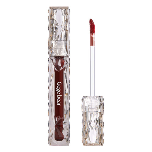 Gege bear crystal clear diamond mirror lip glaze water gloss mirror whitening is not easy to stick to chestnut red brown spring and summer lipstick
