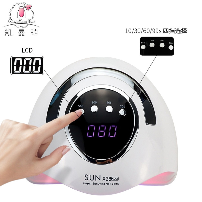 Lámpara de uñas de alta potencia 360W lámpara de uñas de secado rápido esmalte de uñas lámpara de fotocamera de luz roja herramientas de uñas transfronterizas