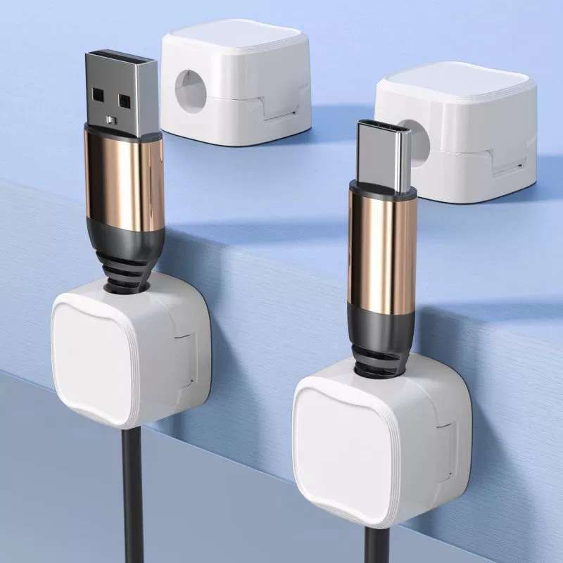 New model -free magnetic suction data cable wires desktop mouse wiring Wall -mounted charging wire storage artifact