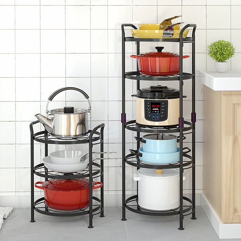 Полка для кастрюль, кухонная полка для хранения, многослойная напольная полка для хранения кастрюль, полка для кастрюль, столешница, бытовая многофункциональная