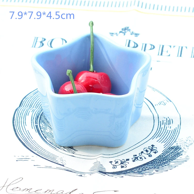Керамическая миска для кормления домашних животных, 8,5×5 см, кормушка для мелкого хомяка и кролика, милый принт